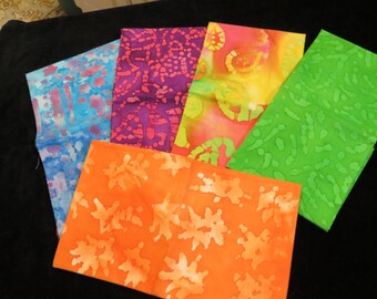 Multi - Color  Batik Fat Quarter 5 Pack  Bundle