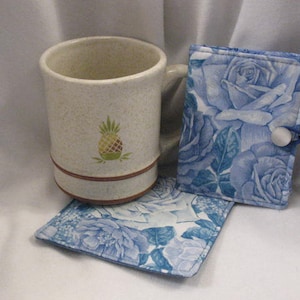 Tea Bag Wallet / Holder With Matching Coaster Ready To Ship