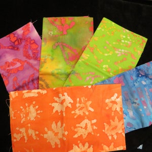 Multi - Color  Batik Fat Quarter 5 Pack  Bundle