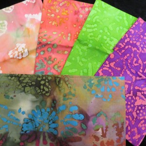 Multi - Color  Batik Fat Quarter 5 Pack  Bundle