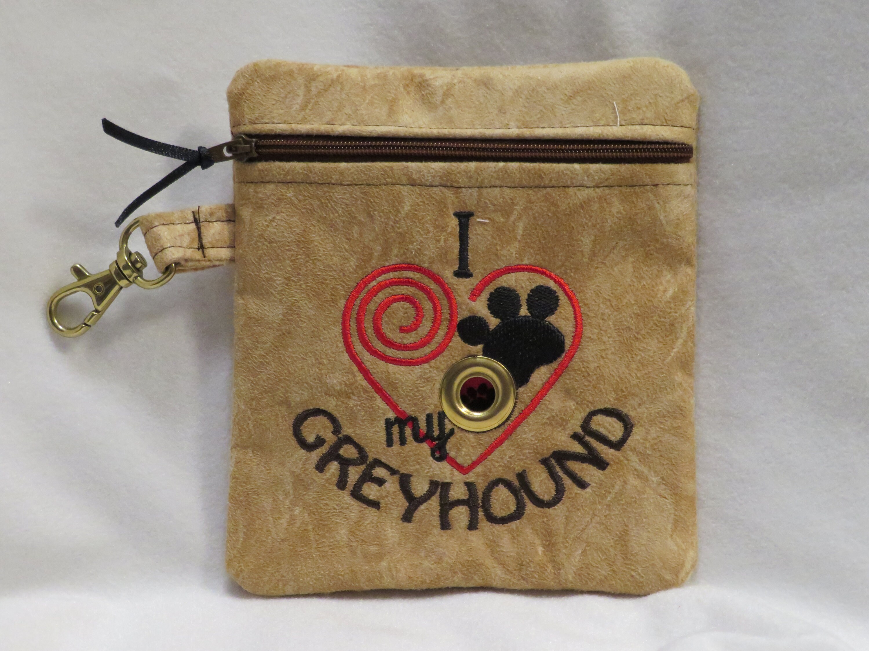 Embroidered Greyhound Dog Poo Bag / Poop bag Holder / Waste Etsy