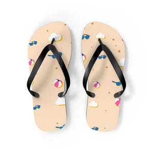 Summer Beach Flip Flops - Fun Patterned Sandals for Vacation, Pool, and Casual Wear, Perfect Gift for Beach Lovers