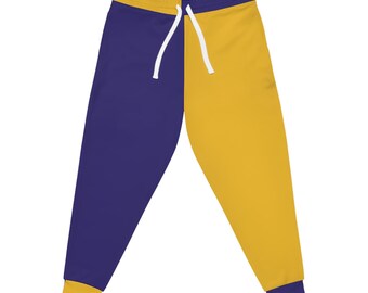 Vibrant LSU Athletic Joggers for Exercise, Sports, Lounge, Colorful, Gift for Fitness Enthusiasts, Casual Wear