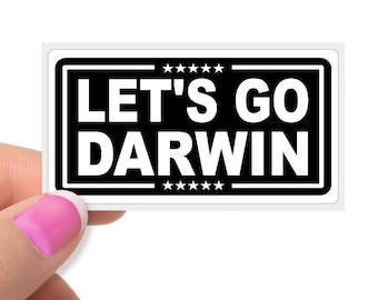 Lets Go Darwin Stickers Bulk Pack Anti Lets Go Brandon Trump Political Funny Joke Sticker Decal Cheap Bulk Price.
