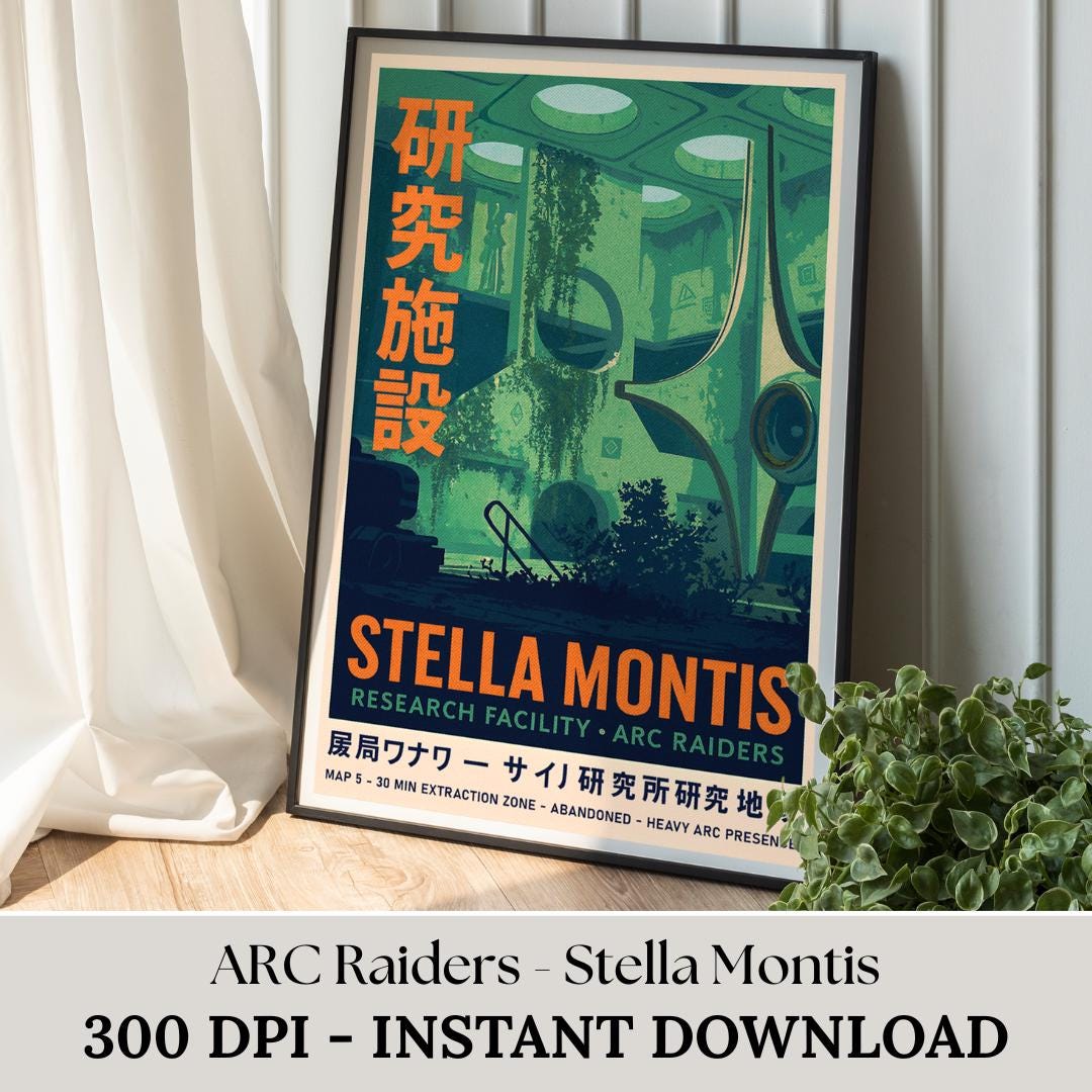 ARC Raiders Stella Montis Poster, Gamer Room Wall Art, Gifts for