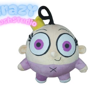 Handmade Plush Doll – Cute Soft Toy with Crown and Big Eyes, Funny Gift Idea.custom plush toy