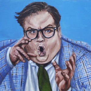 Matt Foley Motivational Speaker 8x8&quot; Print of Original Oil Painting Chris Farley