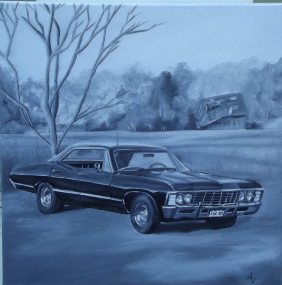 Baby The Winchester S 1967 Chevy Impala Supernatural Oil Etsy