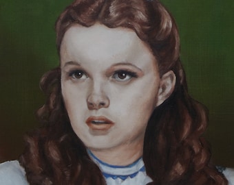 Wizard of Oz Dorothy Gale Judy Garland 8x8" Print of Original Oil Painting