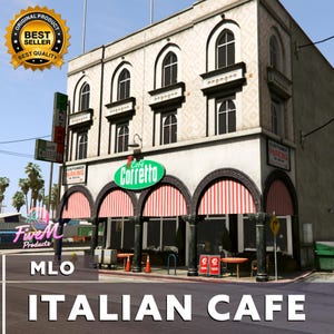 Fivem / Cafetería Italiana / MLO / Fivem Juego de Rol l Personalizado l Optimizado