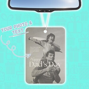 Custom Photo Car Air Freshener - Father&#39;s Day Gift, Personalized Car Scent, Photo Gift for Him, Car Accessories, Customizable Air Freshener