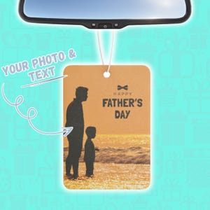 Custom Photo Car Air Freshener - Father&#39;s Day Gift, Personalized Car Scent, Photo Gift for Him, Car Accessories, Customizable Air Freshener