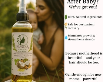 Postpartum Hair Regrowth Oil: Rosemary Mint Natural Treatment