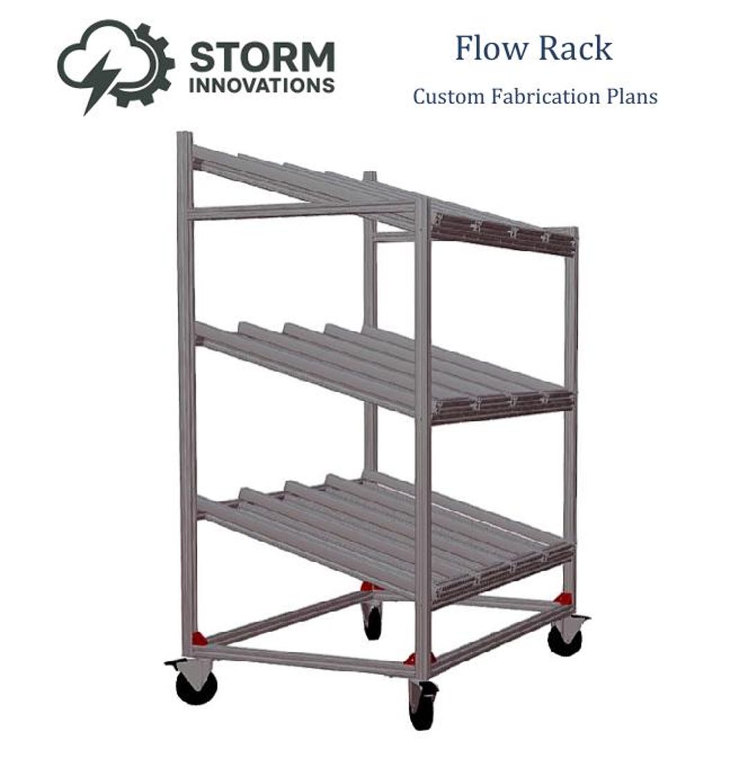 T-slot Aluminum Flow Rack Plans: Custom Configurable (digital Plans and ...