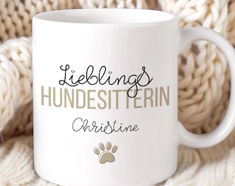 Mug Favorite Dog Sitter Gift - Thank You Gift Dog Sitter Dog Sitter - Personalized Name Mug Christmas Birthday