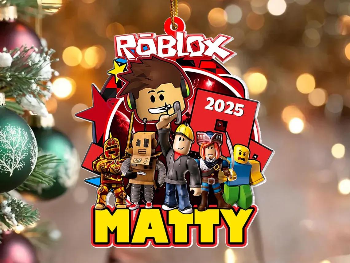 Personalized Roblox Ornament 2025, Video Gaming Ornament, Roblox Ornaments, Personalized Ornament, Personalized Video Game Ornament