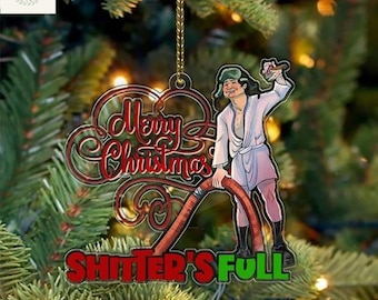 Shitter's Full Cousin Eddie Ornament, National Lampoon's Christmas Vacation, Gag Ornament, Funny Christmas Gift, Uncle Eddie Ornament