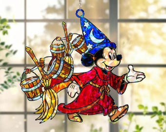 Atrapasol holográfico de Mickey Mouse, regalo de atrapasol holográfico de Mickey Mouse, decoración de atrapasol holográfico, atrapasol holográfico de Mickey Windows