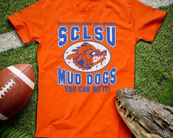 Mud Dogs Football Shirt Retro, SCLSU College Tee Vintage, Funny Sports Fan Shirt, 90s Football Movie Inspired, Game Day Costume