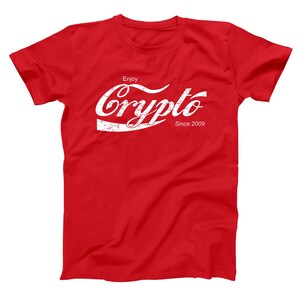Crypto Cola T-Shirt: Funny Bitcoin Cryptocurrency Humor - Unisex Softstyle