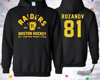 Rozanov 81 Jersey - Boston Gay Hockey - Lgbtq Pride Fandom Sm-5x Fleece Hoodie
