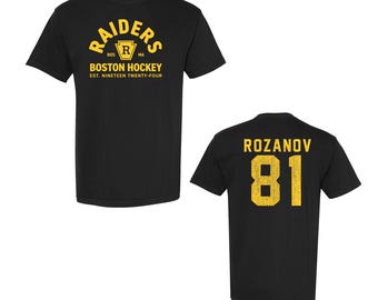 Comfort Colors - Rozanov 81 Hockey Jersey Shirt, Vintage Boston Hockey Romance Tee, Hockey Fan Gift, Oversized Shirt