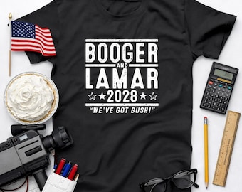 Booger and Lamar 2028 Shirt, Funny 80s Comedy Election Parody Tee, Revenge of the Nerds Fan Gift, Retro Political Humor Shirt