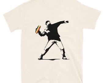 Sandwich Throwing Protest Guy Shirt, DC Resistance Street Art Tee, Funny Anti-Establishment Graphic T-Shirt, Political Humor Gift