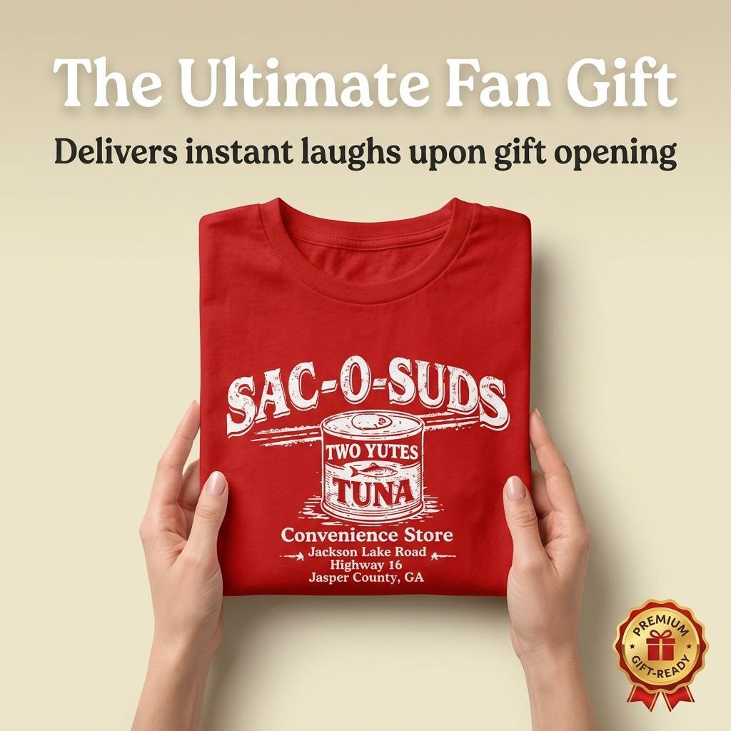 Sac-o-suds Two Yutes Tuna Shirt, Retro Store T-shirt, Funny 90s