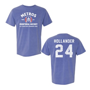 Comfort Colors Hollander 24 Montreal Hockey Jersey Shirt, Vintage Hockey Tee, Lgbtq Gay Pride Fan Gift, Washed Soft T-Shirt