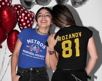 Pick Your Own - Hollander 24 Rozanov 81 Jersey Tee - Montreal or Boston Hockey Team - Hockey Show Fandom unisex XS-5x T-shirt