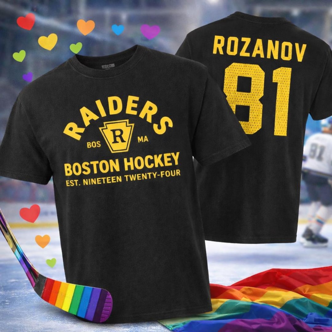 Rozanov 81 Jersey - Boston Hockey Shirt - Vintage Style Gay Fandom