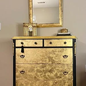 Antique Dresser and Mirror Set