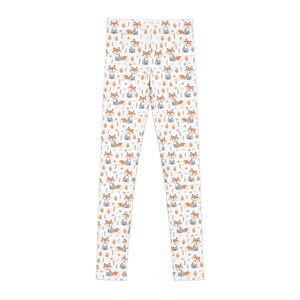 Playful Youth Leggings, Unisex Kids Activewear, Colorful Animal Print Tights, Perfect for Playdates, Camp and Everyday Wear