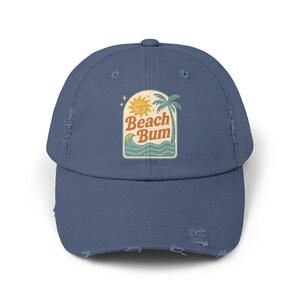 Distressed Cap, Beach Bum Hat, Unisex Baseball Cap, Sun Hat, Summer Accessories, Vacation Hat