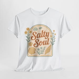 Coastal Vibes Tee | Salty Soul Shirt for Sea Lovers, Beach Day Outfit, Nautical Gift, Summer Casual Wear, Ocean Paradise T-Shirt