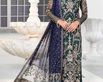 Pakistani Multi Lawn Shalwar Kameez Embroidered | Women Eid Dress | Custom Size Free Ship