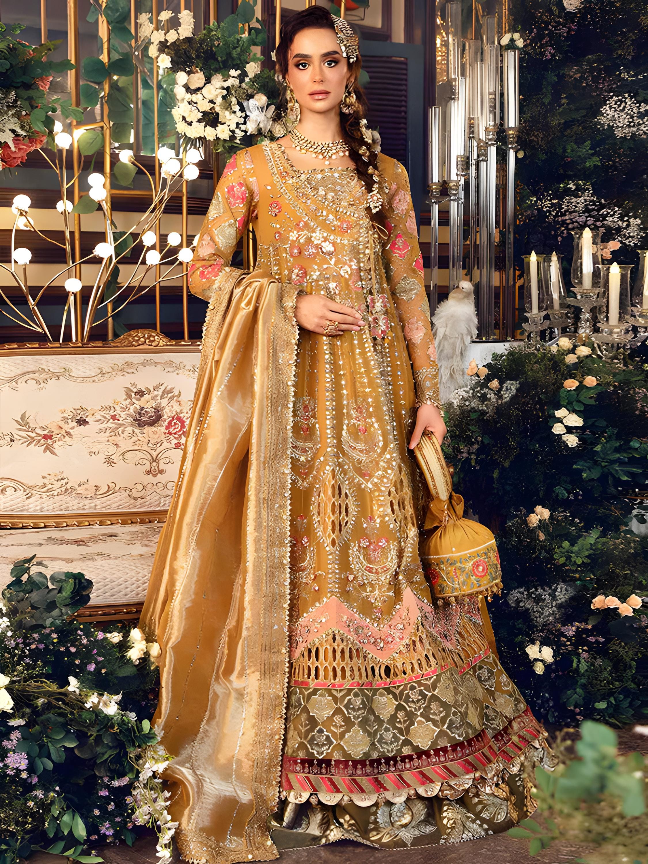 yellow and orange mehndi dresses Yellow Mehndi Dress