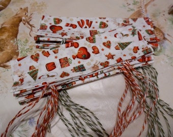 Make & Fill Your Own Christmas Cracker - 100% Cotton Fabric Sleeve - Festive Design