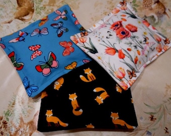 Eco Friendly Non Sponge Plastic Free Washing Up Cloth - Foxes, Butterflies, Flowers, Bunnies + London City