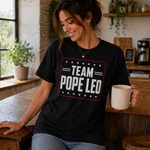 Team Pope Leo XIV T-Shirt, Catholic Election Supporter Gift, Vatican Pride Graphic Tee, Religious Humor Pope Shirt