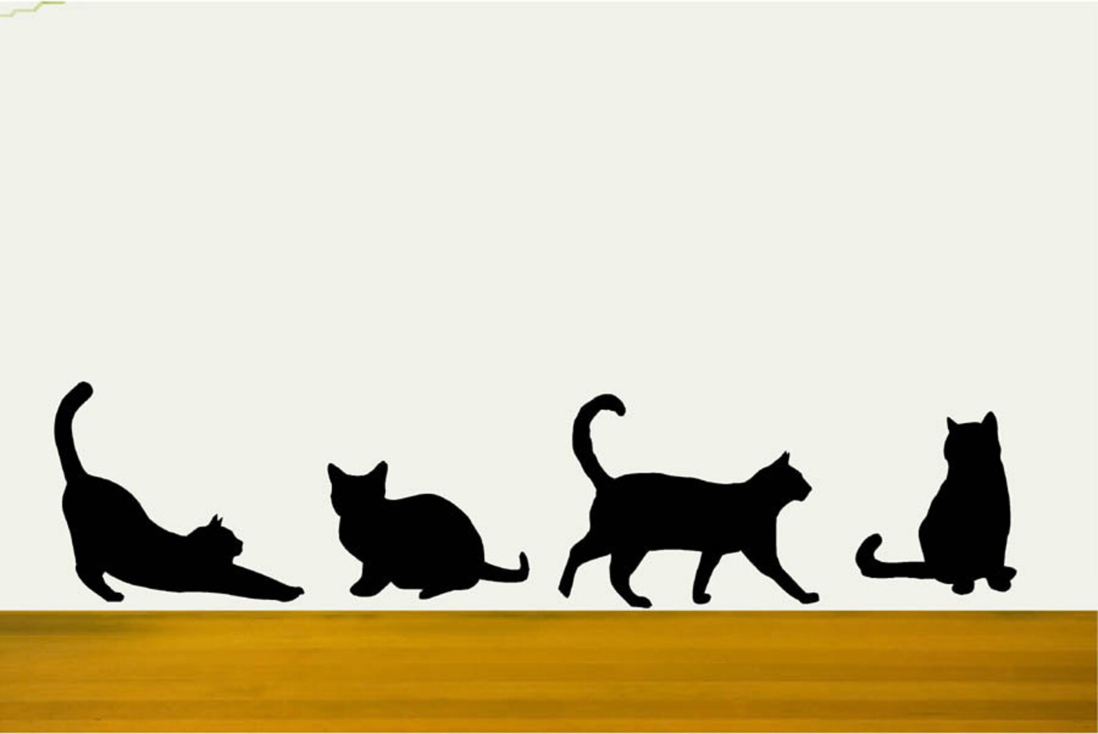Cat Wall Decals Cat Wall Decor Cat Stickers Animal Wall Etsy