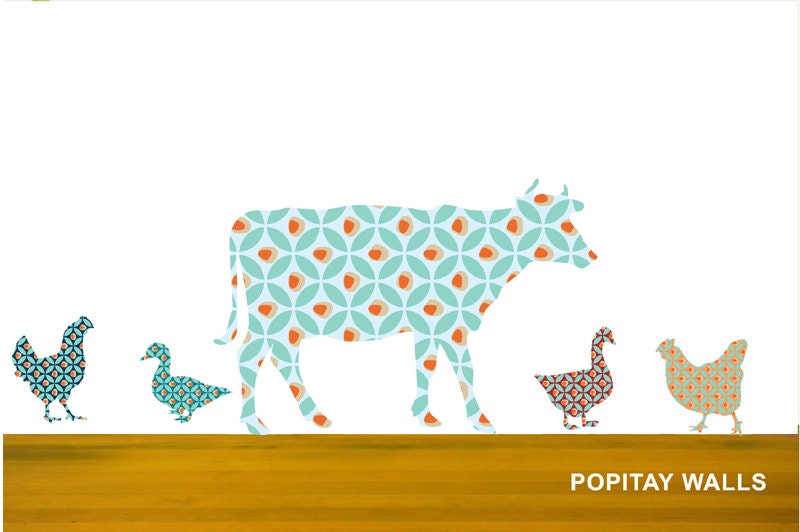 Nursery Wall Decals Farm Animal Duck Stickers Nursery Wall Decals Farm Animal, Farm Animal Wall Decals
