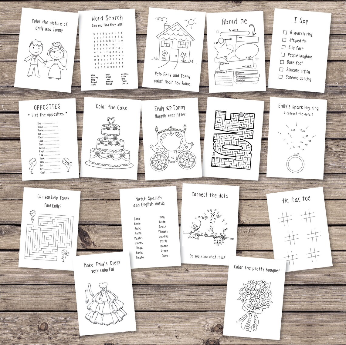 Personalized Wedding Coloring Book / Kids Wedding Favor / Etsy