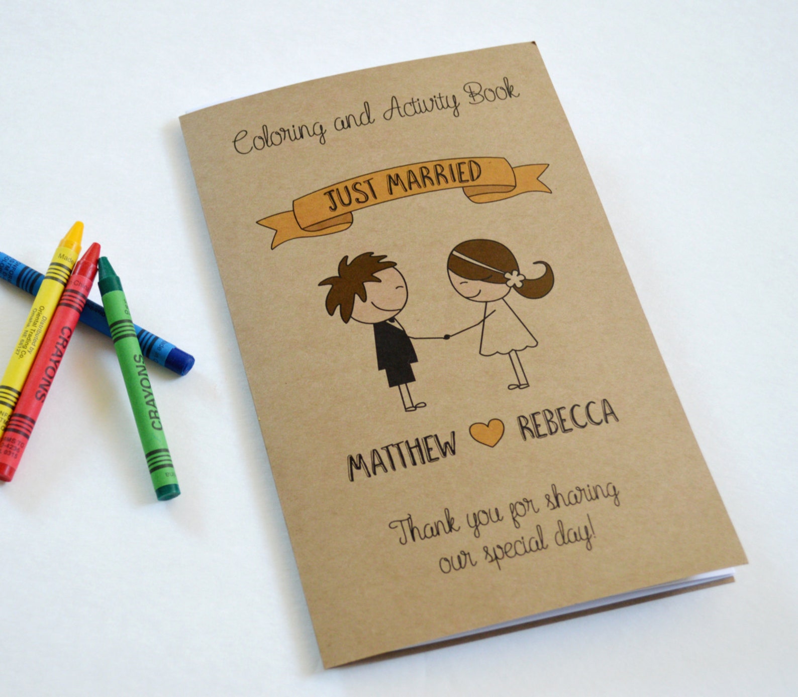 Personalized Wedding Coloring Book / Kids Wedding Activities / Etsy