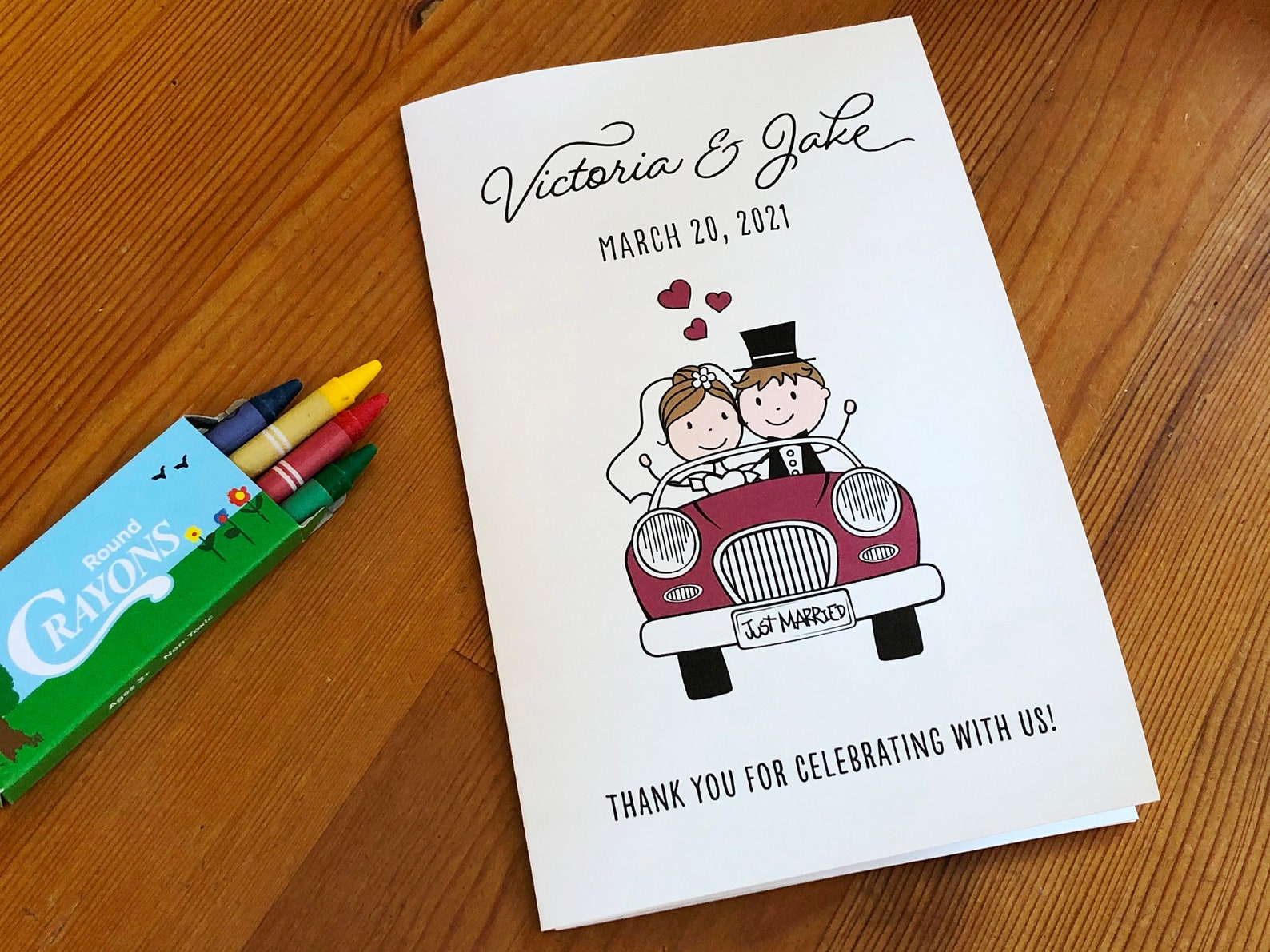 Personalized Wedding Coloring Book / Kids Wedding Favor / Etsy