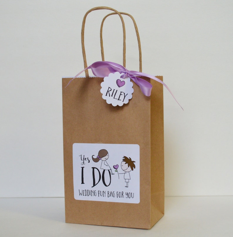 Personalized Kids Wedding Favor Bag / Kids Wedding Fun Bag / Etsy