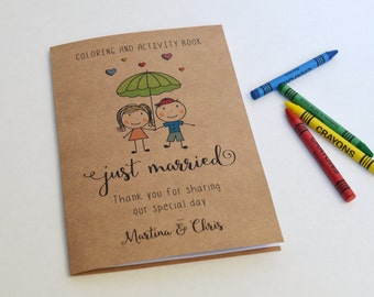 Wedding coloring book, Kids wedding activity book, Wedding favor, Coloring book for kids, kids wedding table, kids wedding activities
