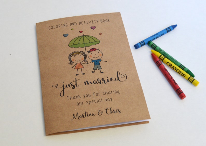 Wedding coloring book, Kids wedding activity book, Wedding favor, Coloring book for kids, kids wedding table, kids wedding activities image 1