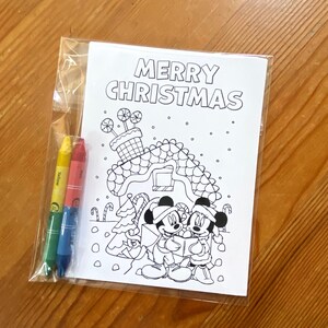 Mickey Minnie Christmas mini coloring pages stocking staffer - ready to hand out